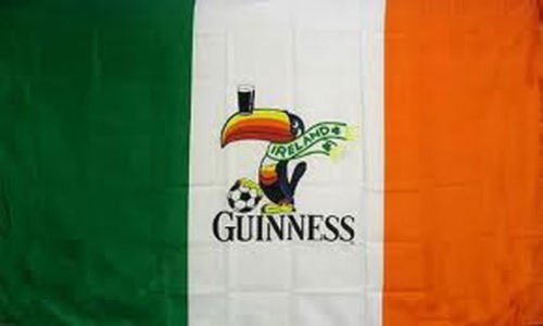 Flag 3x5ft Guinness Ireland Irish Sign shown for outdoor display and decorative use