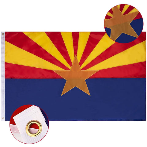 FLAGBURG Arizona state flag with embroidered star for outdoor display.