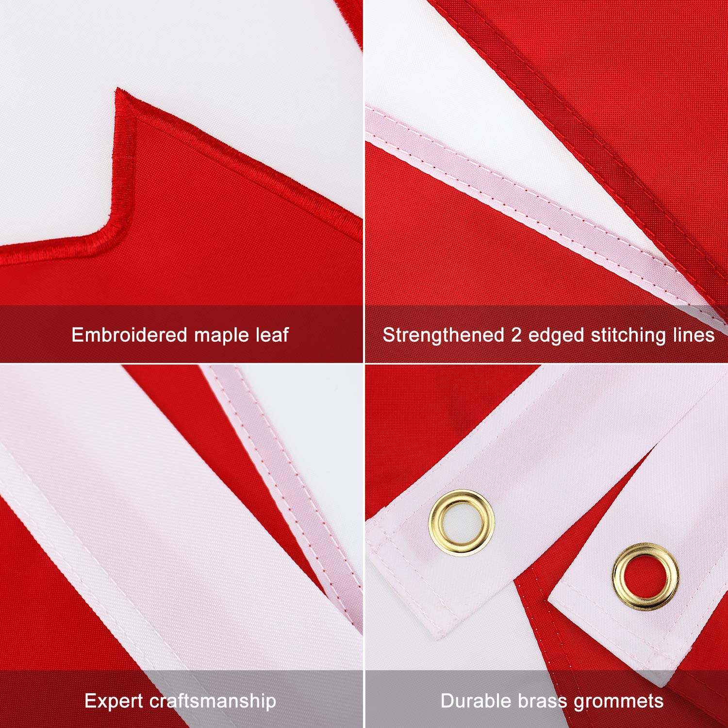 FLAGBURG Canada flag features double-stitched edges for lasting outdoor use.