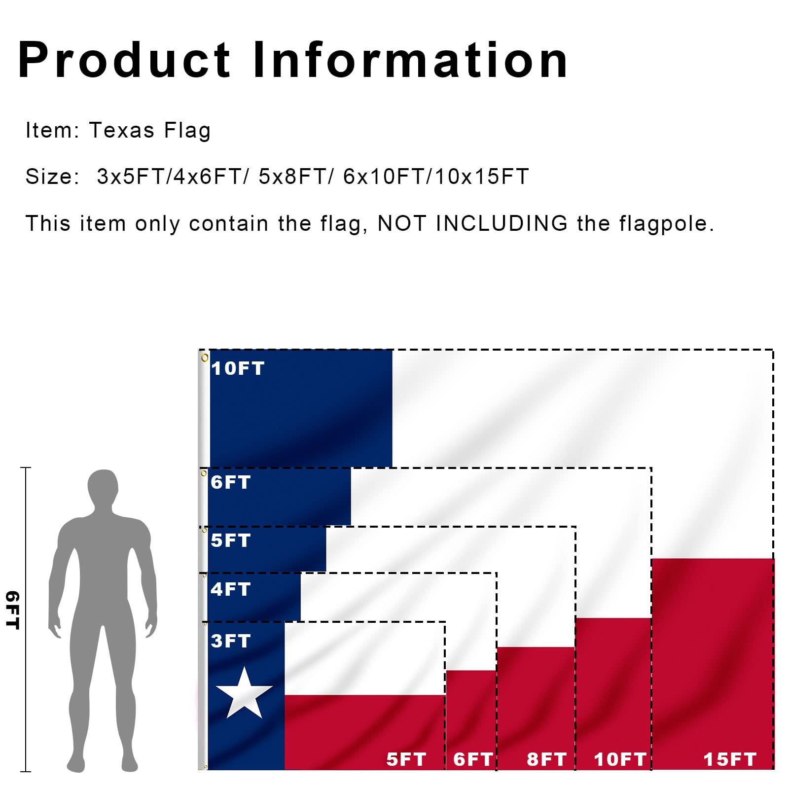Flagburg heavy-duty nylon construction supports year-round outdoor display.