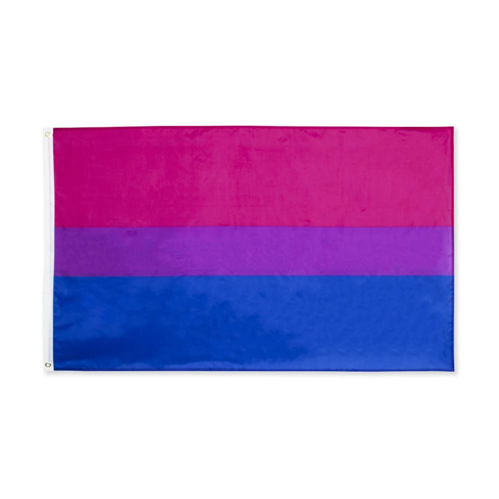 FLAGLINK Bisexual Pride Flag front view with vivid colors for outdoor display