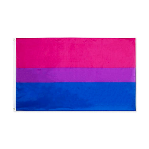 FLAGLINK Bisexual Pride Flag front view with vivid colors for outdoor display