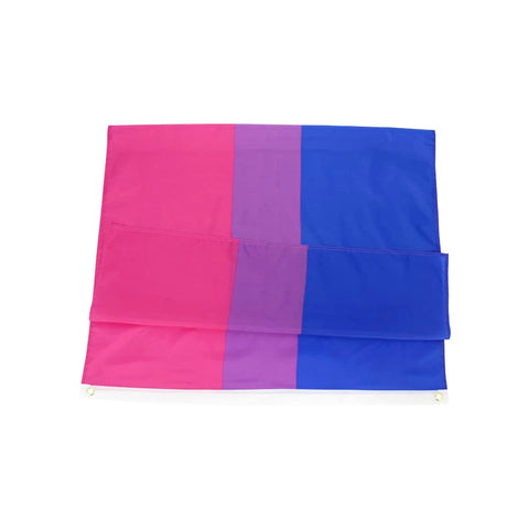 FLAGLINK Bisexual Pride Flag edge stitching highlighting durability