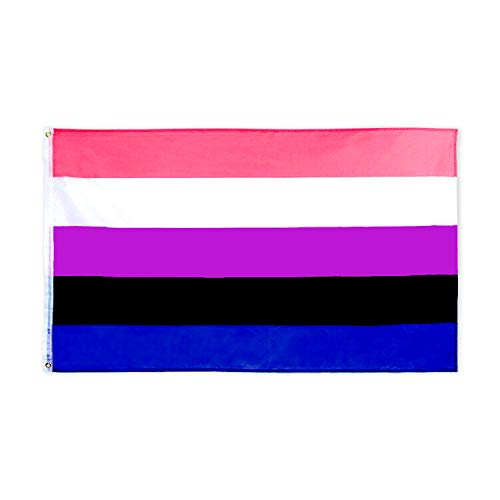 Flaglink genderfluid flag 3x5 ft ready for outdoor pride display.