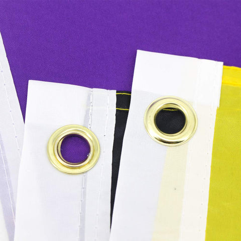 Flaglink Nonbinary Pride Flag UV-resistant colors stay bright.