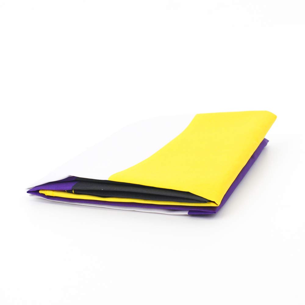 Flaglink Nonbinary Pride Flag vivid colors enhance visibility.