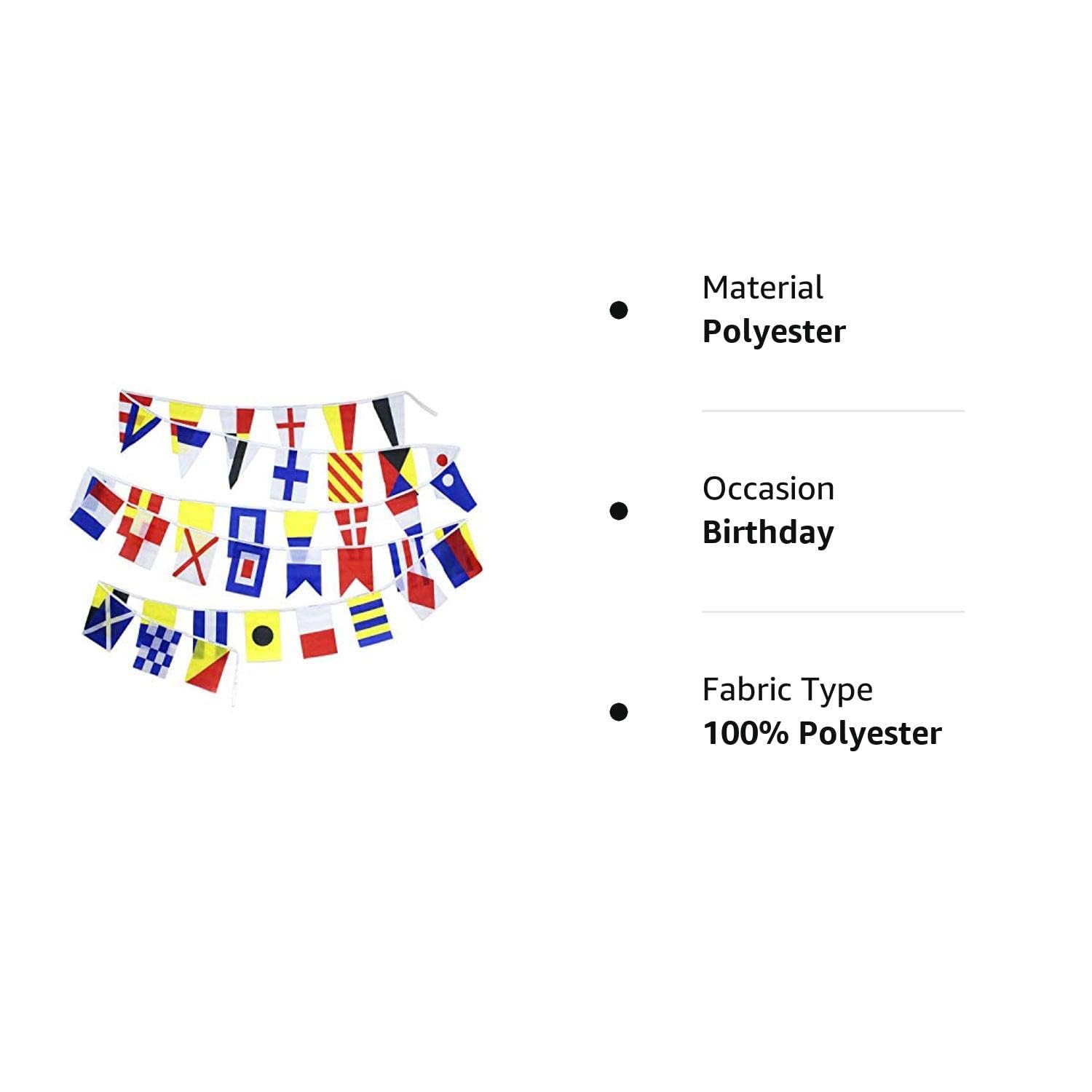Flaglink navy signal flags in a 40-piece collection ideal for outdoor events