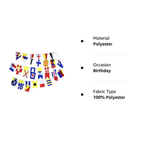 Flaglink navy signal flags in a 40-piece collection ideal for outdoor events