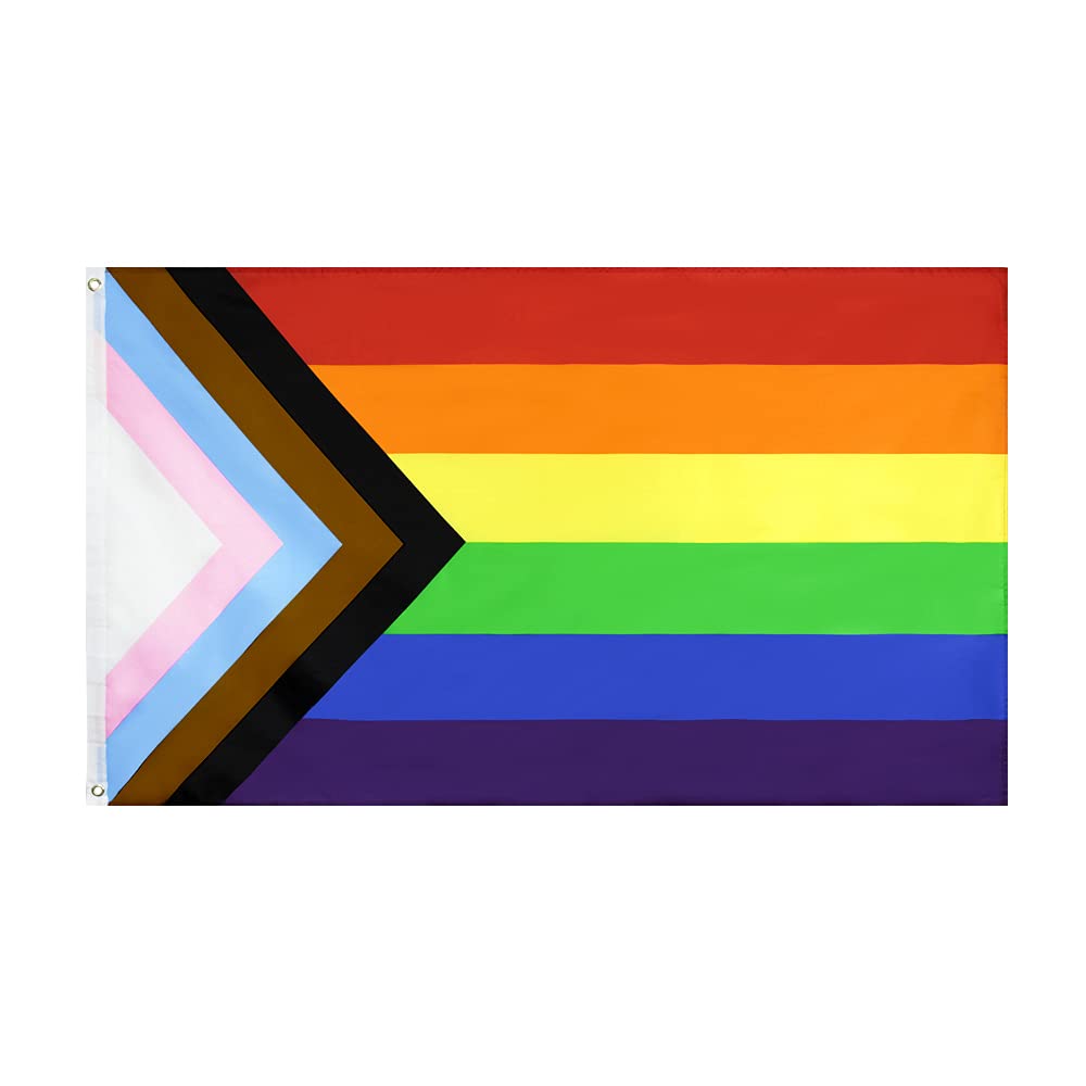 Flaglink Pride flag 3x5 outdoor banner with vibrant rainbow colors for events.