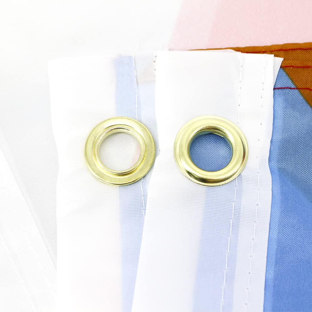 Flaglink flag features a sturdy header and brass grommets.