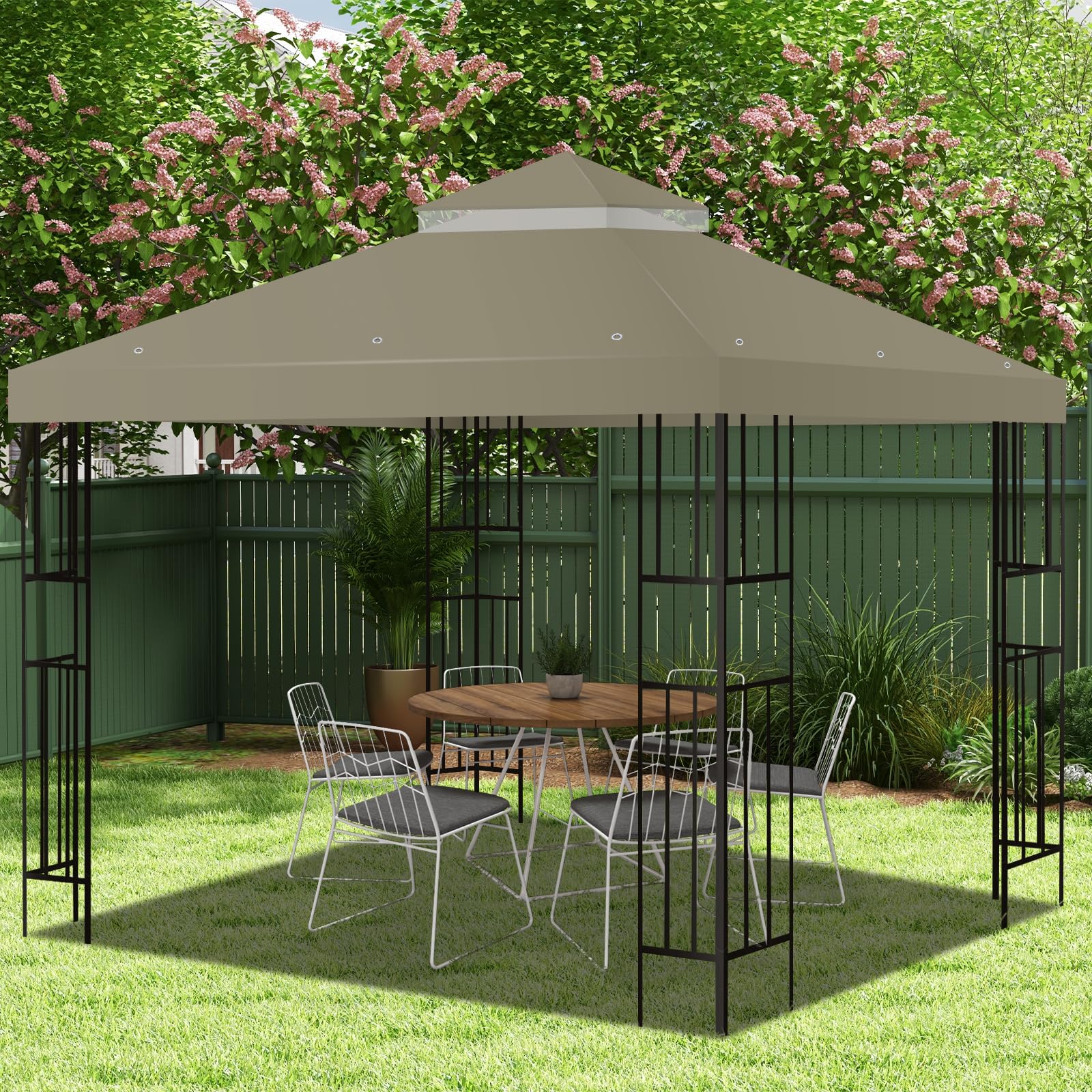 Flagly 10x10 canopy installs easily with Velcro straps.