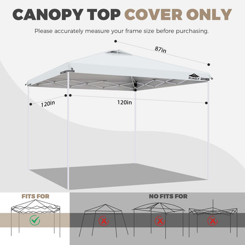 FLAGLY canopy top waterproof fabric protects gear during light rain