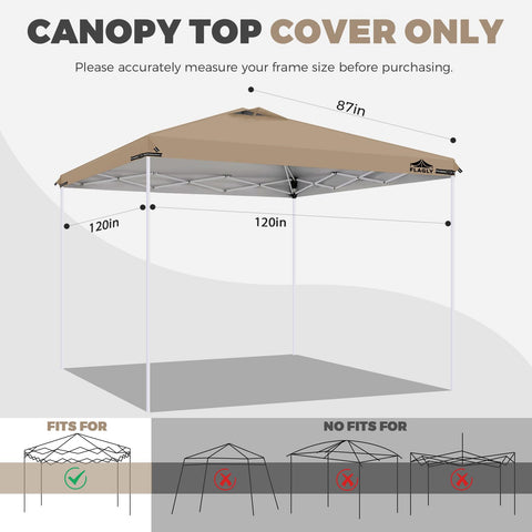 Flagly canopy top with air vents for improved airflow.