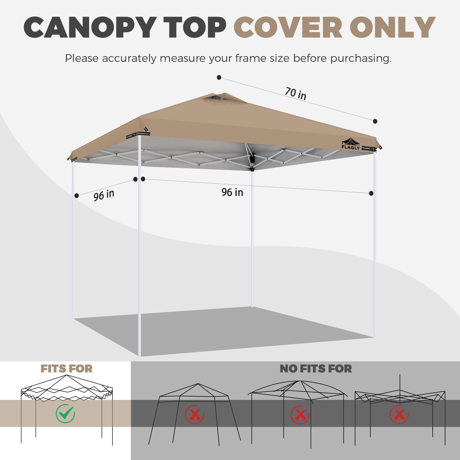 Flagly waterproof canopy top with UV protection for outdoor use.
