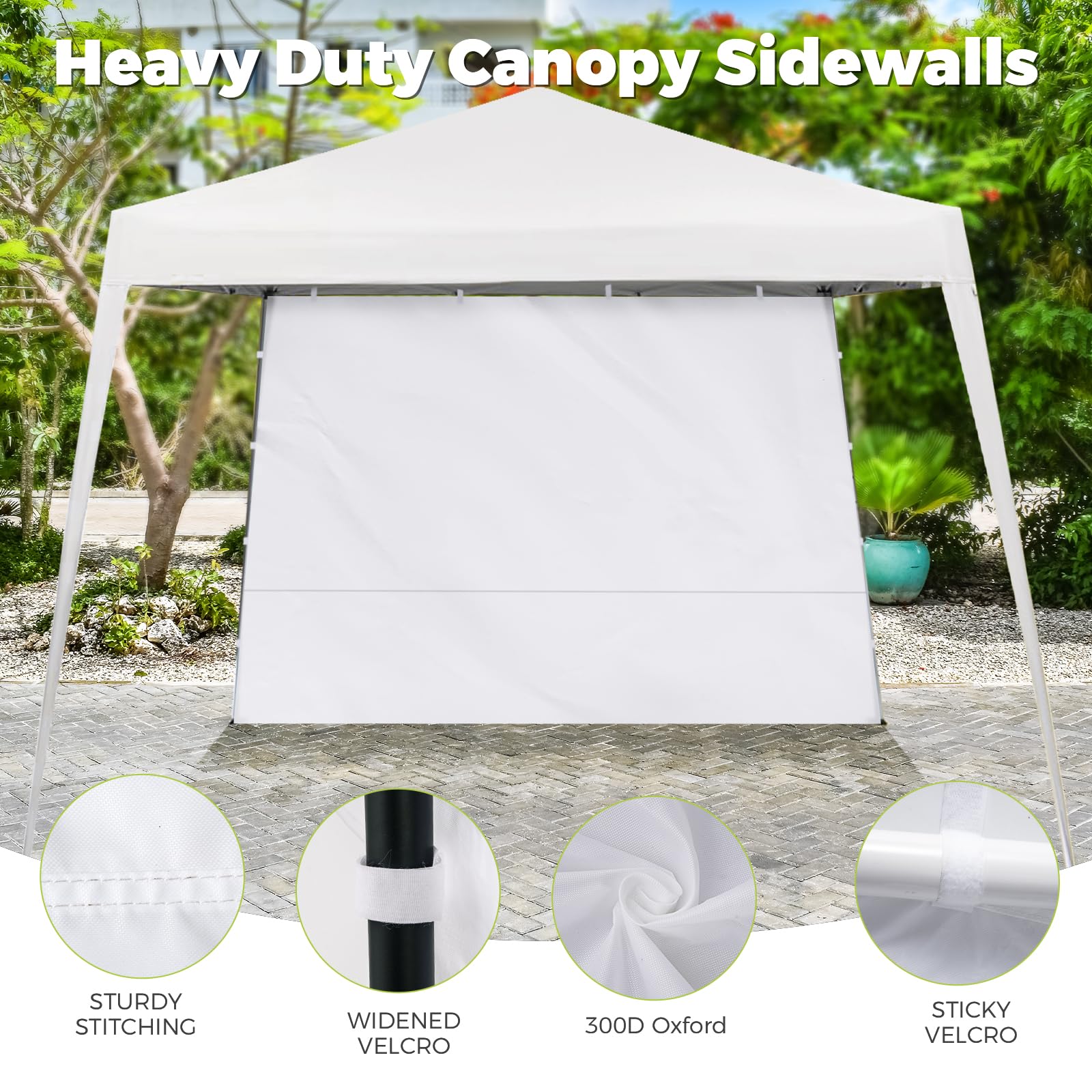 FLAGLY sidewall with clear window lets light in while preserving visibility