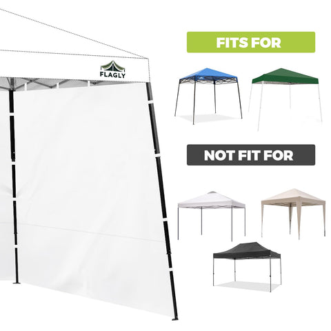FLAGLY easy-install sidewall uses Velcro and ties