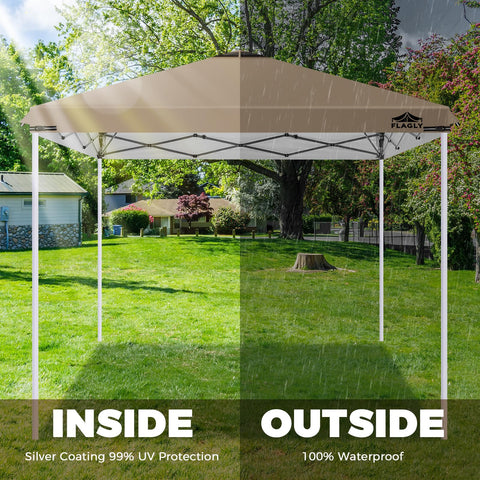 Flagly quick-install canopy top with Velcro straps.