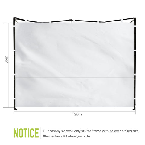 Flagly Velcro attachment detail for secure top-truss mounting of sidewalls.