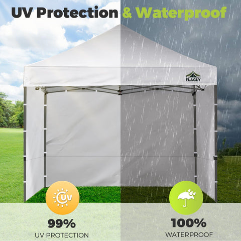 Flagly water-resistant 300D fabric repels light rain and splashes.