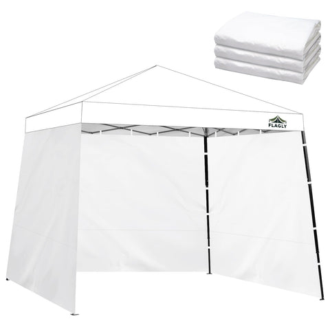 FLAGLY Slant Leg Canopy Sidewall 3-Pack 86x120 for private outdoor shade and protection