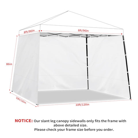 FLAGLY solid sidewall 86x120 for durable privacy at events
