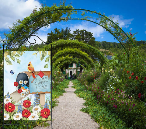 Flagmax Hello Spring flag, durable linen for long-lasting outdoor use.