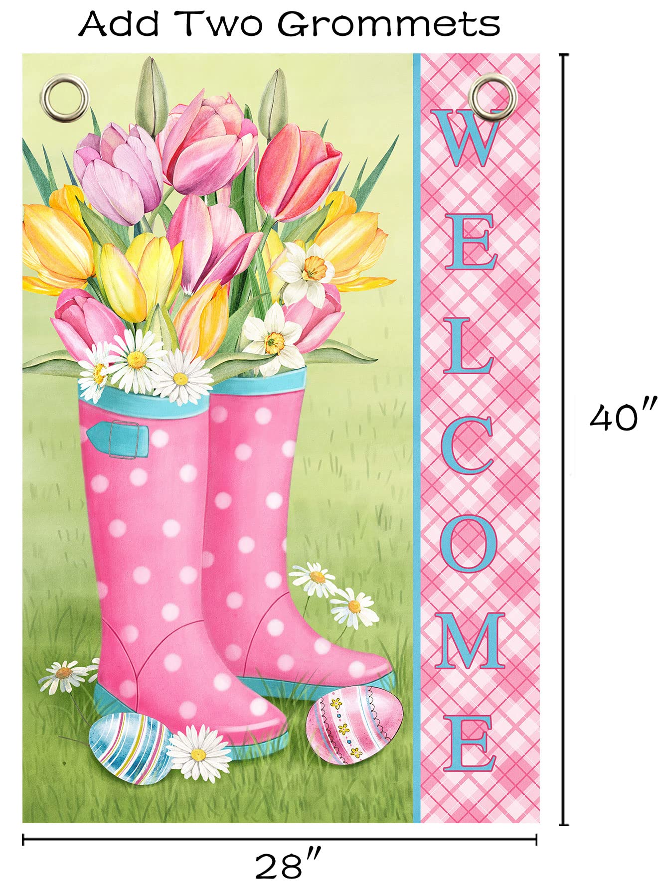 Flagmax Hello Spring flag packaged and ready for gifting or quick setup