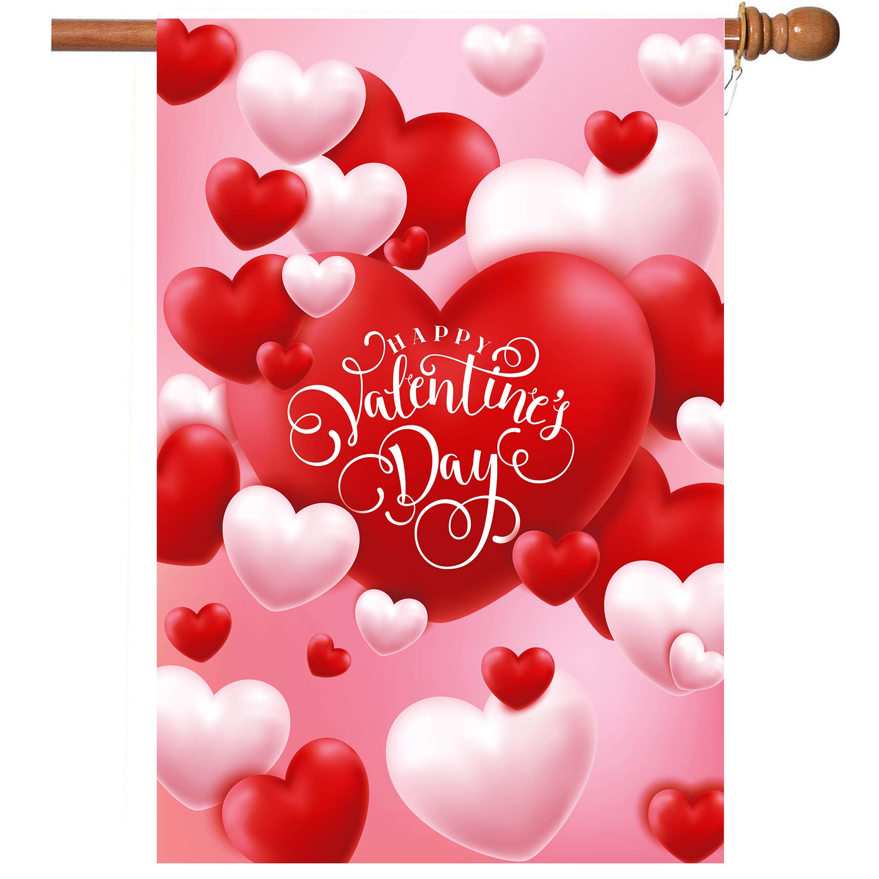 Flagmax Valentine flag front view with vibrant double-sided print for outdoor garden display.