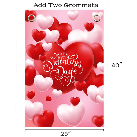 Flagmax Valentine flag grommets detail enables secure mounting on standard flag poles.