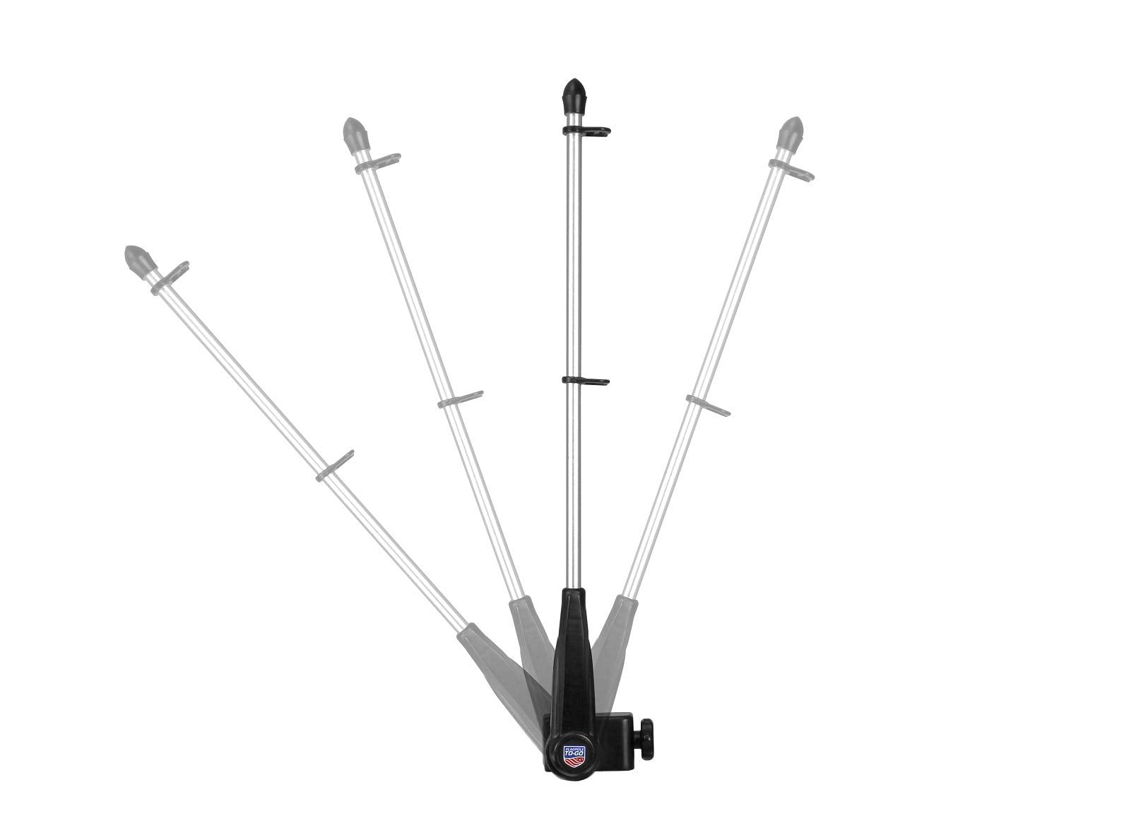 Flagpole-To-Go golf cart flagpole black assembly and attach.
