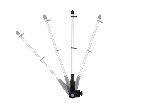 Flagpole-To-Go golf cart flagpole black assembly and attach.