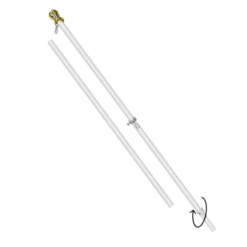 Flags Importer gold ball top adds a classic decorative touch.
