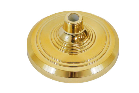 Flags Importer Gold Base top view showing the glossy faux gold finish.