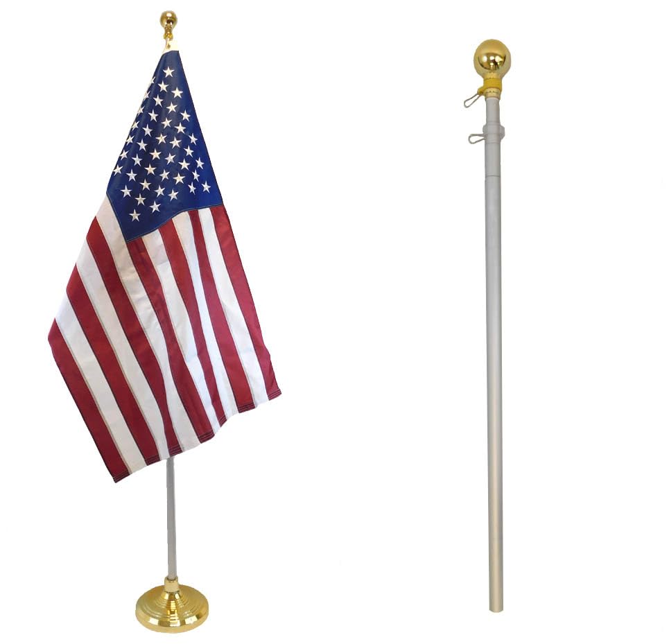 FlagsImp 8-Foot Pole with Ball Top for durable outdoor flag displays.