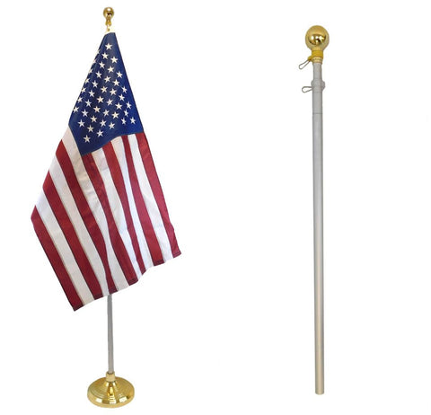 FlagsImp 8-Foot Pole with Ball Top for durable outdoor flag displays.