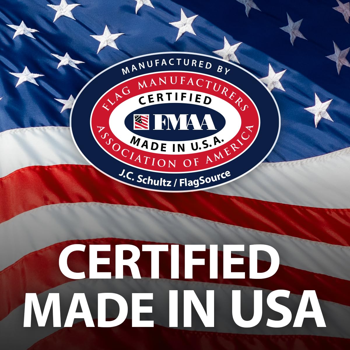 FlagSource Betsy Ross flag is suitable for indoor and outdoor displays.