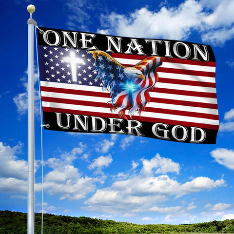 FLAGWIX heavy-duty canvas flag for outdoor 4th of July decor.