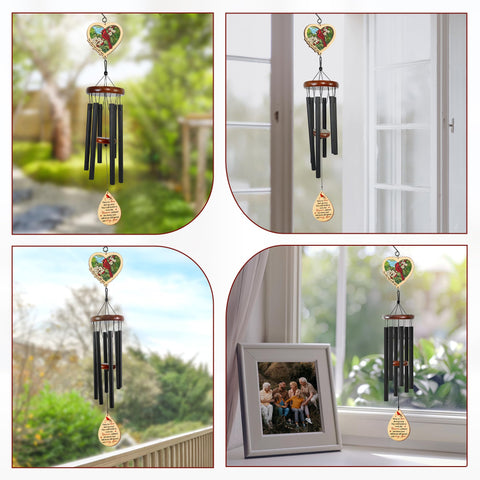 FlagWIX cardinal gift wind chime offers a thoughtful tribute for memories.