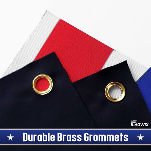 FLAGWIX flag with grommets for easy mounting and stability.