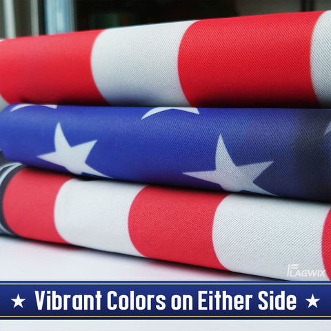 FLAGWIX heavy-duty polyester flag resists wear in wind and rain