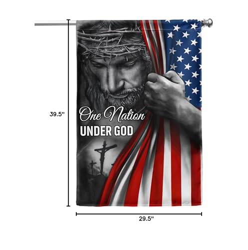 FLAGWIX home flag with American and Christian symbols for yard display