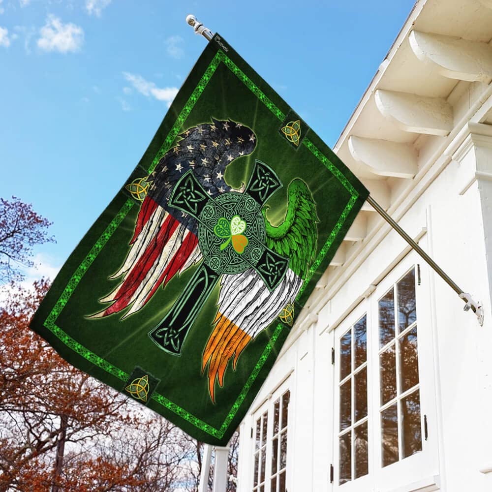 FlagWix Irish American flag house flag ready for outdoor display
