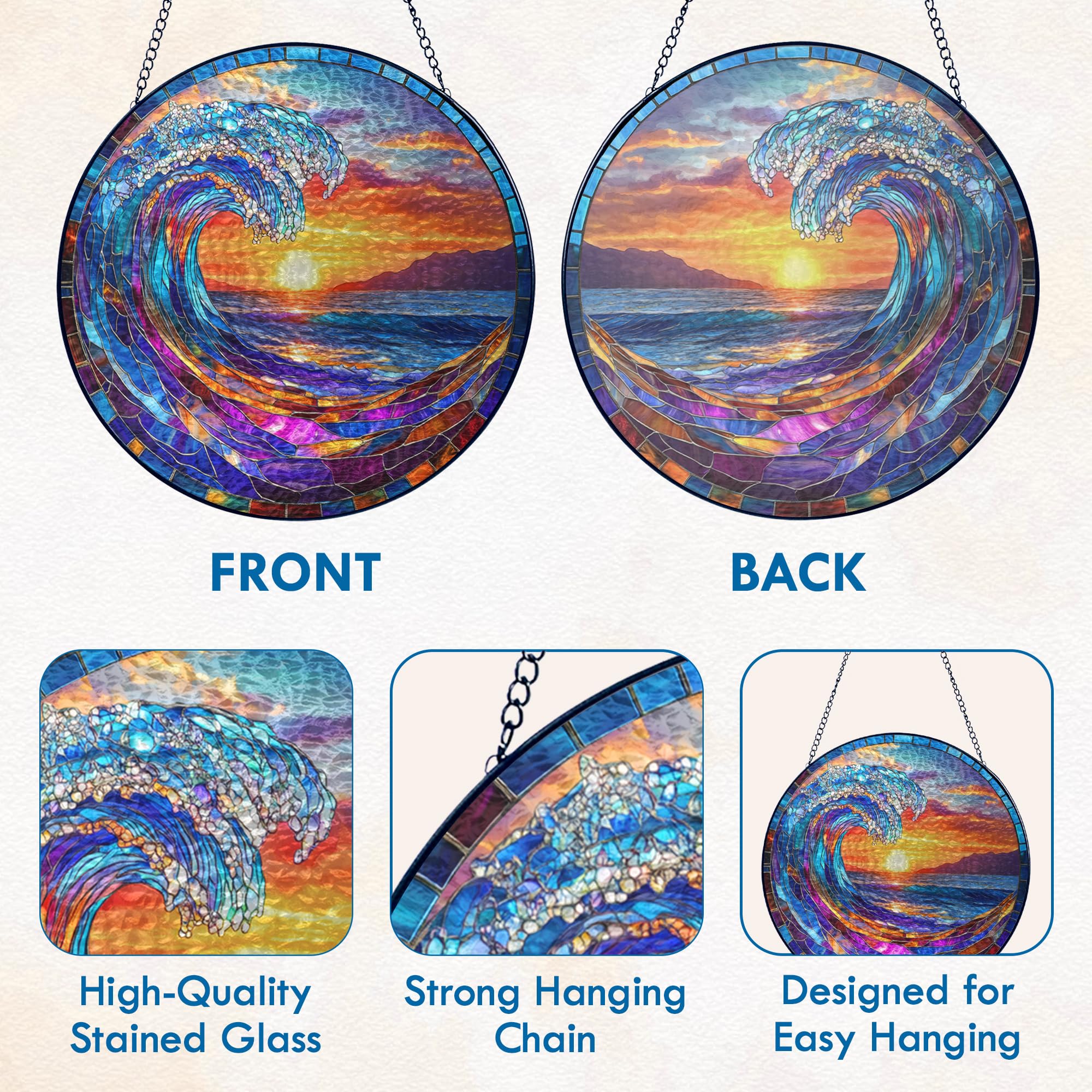 FLAGWIX window decor sun catcher brightens kitchens with warm, colorful light.