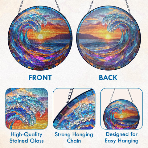 FLAGWIX window decor sun catcher brightens kitchens with warm, colorful light.