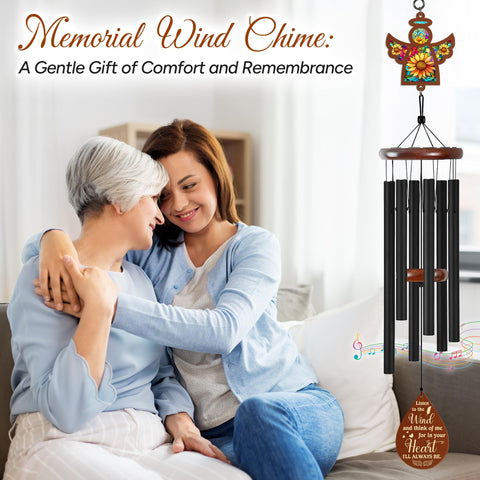 FLAGWIX memorial wind chimes outside provide a calming outdoor tribute