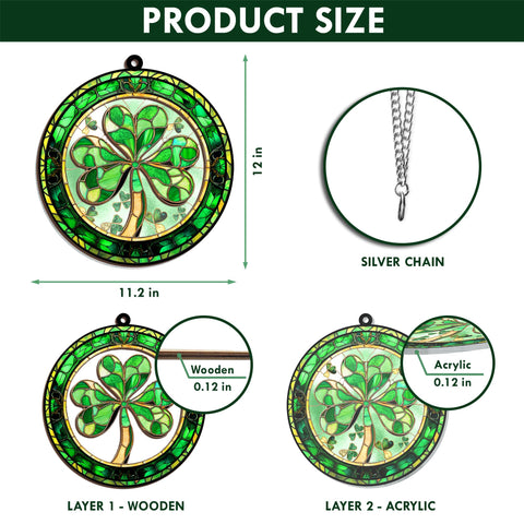 FLAGWIX shamrock Irish ornament hanging adds lucky charm to any room.