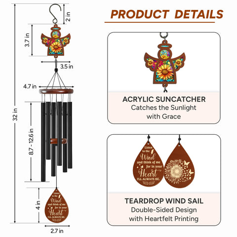 FLAGWIX six-tube aluminum wind chime designed for lasting outdoor resonance