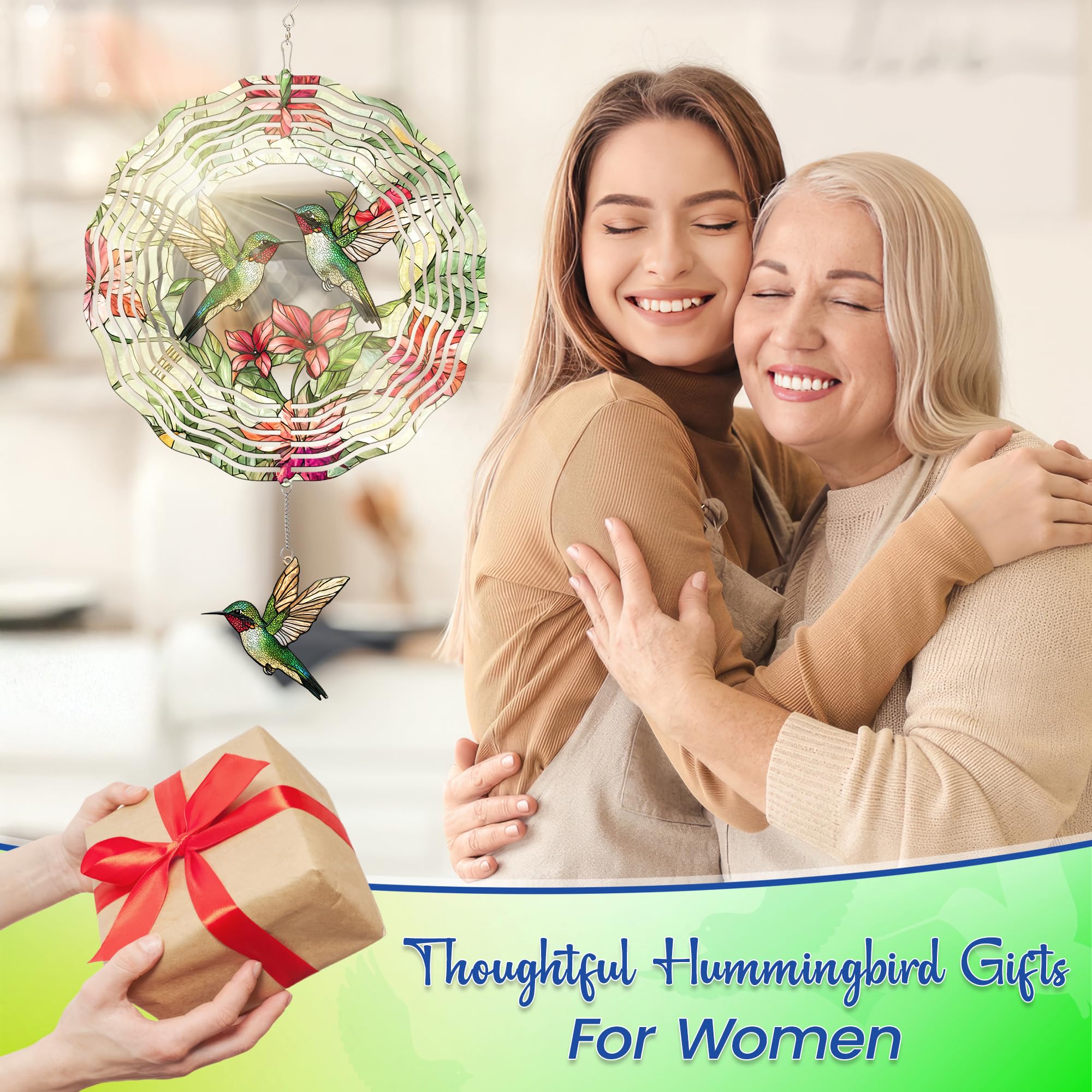 Flagwix stainless steel wind spinner ornament provides rust-resistant charm for year-round yard decor.