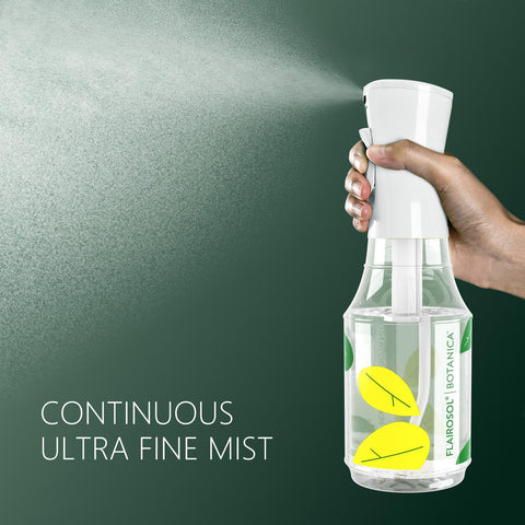 FLAIROSOL Botanica plant mister transparent bottle helps monitor liquid levels
