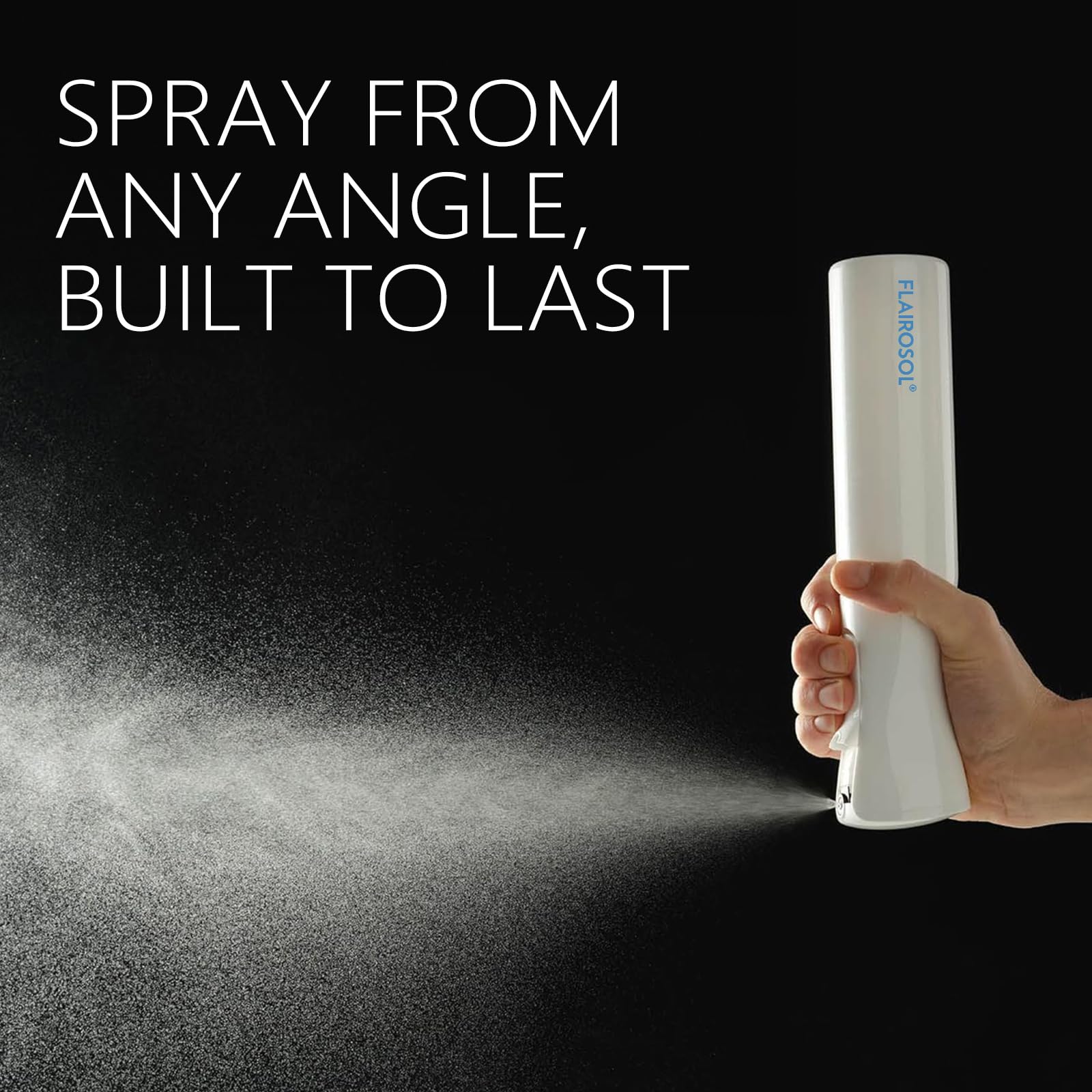 FLAIROSOL PET material and refillable design reduces plastic.